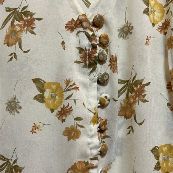 Handmade vintage cottagecore floral blouse - Picture 4 of 4